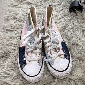 Converse Kids High-Top Sneakers - Pink, Blue, White